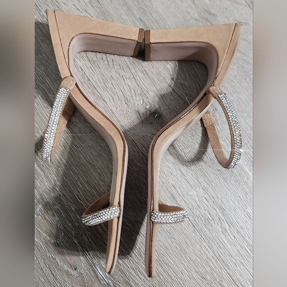 Schutz Suede Crystal Embellishments SlidesWomen's Size 8.5 - Picture 4 of 7